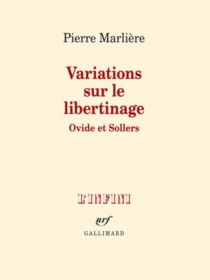 cover image of Variations sur le libertinage. Ovide et Sollers
